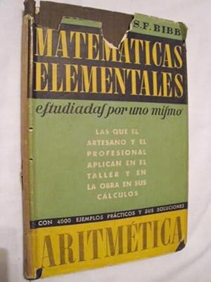 Image du vendeur pour MATEMTICAS ELEMENTALES mis en vente par Librera Maestro Gozalbo