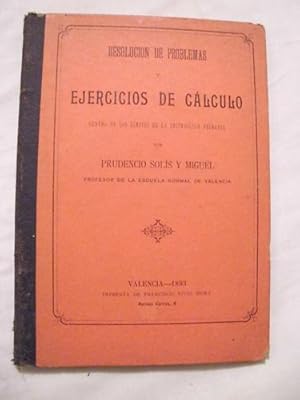 Seller image for RESOLUCIN DE PROBLEMAS Y EJERCICIOS DE CALCULO for sale by Librera Maestro Gozalbo