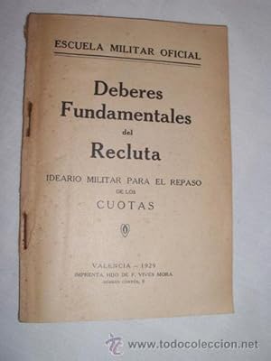 Seller image for DEBERES FUNDAMENTALES DEL RECLUTA for sale by Librera Maestro Gozalbo