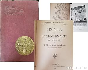 CRONICA DEL IV CENTENARIO DE LA FUNDACIÓN DE LA UNIVERSIDAD LITERARIA DE VALENCIA