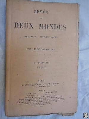 Immagine del venditore per REVUE DES DEUX MONDES. T 34, 15 Julliet 1861. venduto da Librer�a Maestro Gozalbo