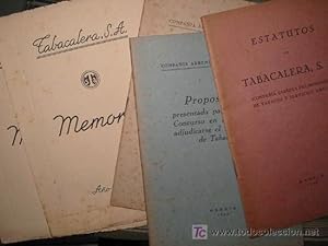 TABACALERA: ESTATUTOS; PROPOSICIÓN; MEMORIAS 1945, 1949 y 1950