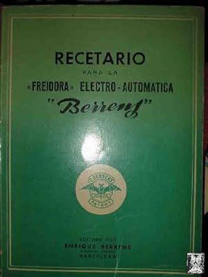RECETARIO PARA LA FREIDORA ELECTRO-AUTOMATICA BERRENS