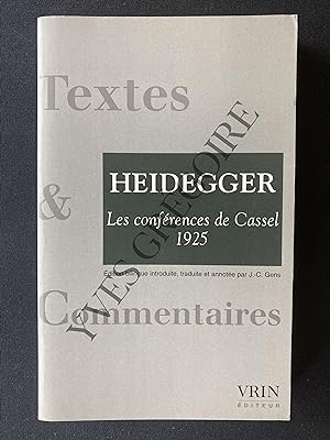 LES CONFERENCES DE CASSEL 1925 précédées de la CORRESPONDANCE DILTHEY-HUSSERL (1911)