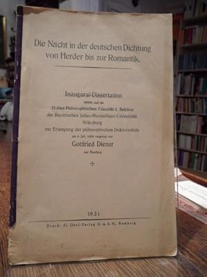 Die Nacht in der deutschen Dichtung von Herder bis zur Romantik. Inaugural-Dissertation.