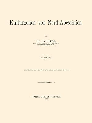 Image du vendeur pour Kulturzonen von Nord-Abessinien mis en vente par Antiquariat  Fines Mundi