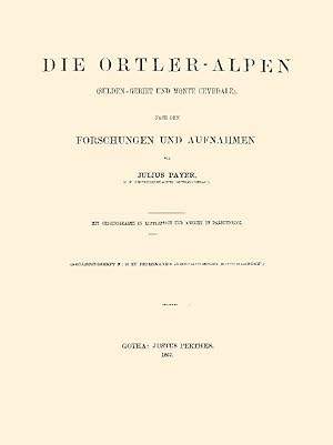Bild des Verkufers fr Die Ortler-Alpen zum Verkauf von Antiquariat  Fines Mundi