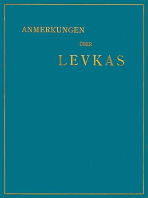 Imagen del vendedor de Anmerkungen ber Levkas a la venta por Antiquariat  Fines Mundi