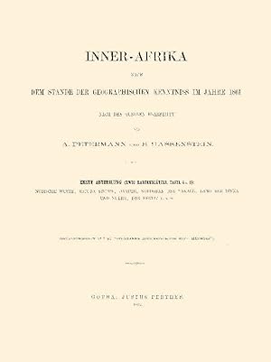 Imagen del vendedor de Inner-Afrika im Jahre 1861 - Teil 1 a la venta por Antiquariat  Fines Mundi