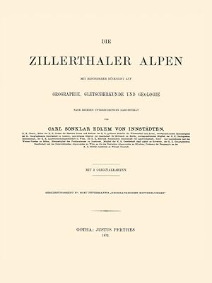Seller image for Die Zillerthaler Alpen for sale by Antiquariat  Fines Mundi
