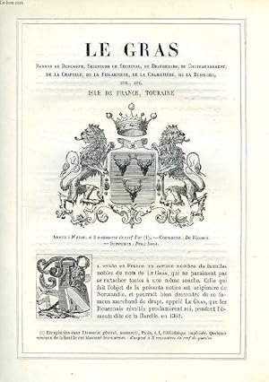 Seller image for ARMORIAL DE LA NOBLESSE DE FRANCE, EXTRAIT: LE GRAS for sale by Le-Livre