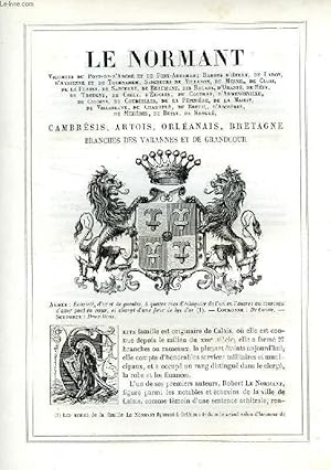 Seller image for ARMORIAL DE LA NOBLESSE DE FRANCE, EXTRAIT: LE NORMANT (CAMBRESIS, ARTOIS, ORLEANAIS, BRETAGNE, BRANCHES DES VARANNES ET DE GRANDCOUR) for sale by Le-Livre