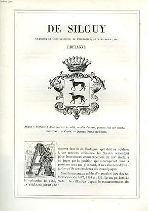 Seller image for ARMORIAL DE LA NOBLESSE DE FRANCE, EXTRAIT: DE SILGUY (BRETAGNE) for sale by Le-Livre