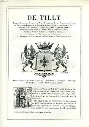 Seller image for ARMORIAL DE LA NOBLESSE DE FRANCE, EXTRAIT: DE TILLY for sale by Le-Livre