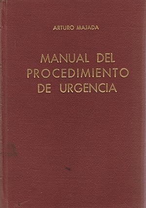 Bild des Verkufers fr MANUAL DEL PROCEDIMIENTO DE URGENCIA zum Verkauf von Librera Torren de Rueda