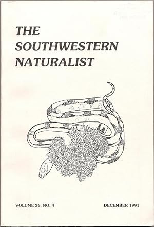 Image du vendeur pour The Southwestern Naturalist, Volume 36, No. 4: Index to Volumes 1 Through 36 (1956 Through 1991) mis en vente par Florida Mountain Book Co.