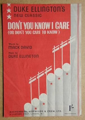 Image du vendeur pour Don't You Know I Care (Or Don't You Care To Know). mis en vente par N. G. Lawrie Books