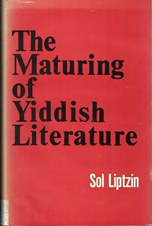 Imagen del vendedor de The Maturing Of Yiddish Literature a la venta por Jonathan Grobe Books