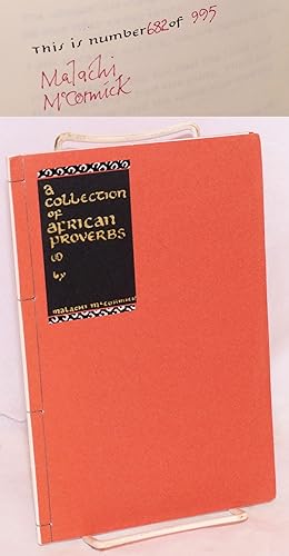 Seller image for A collection of African proverbs for sale by Bolerium Books Inc.