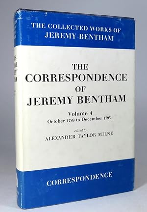 Imagen del vendedor de The Correspondence of Jeremy Bentham. Volume 4, October 1788 to December 1793. a la venta por Librarium of The Hague