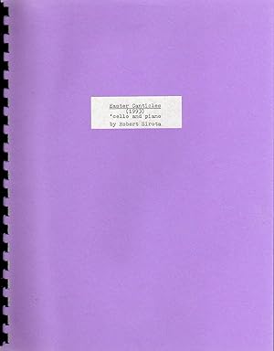 Easter Canticles - for Cello and Piano (1993) - SCORE & PART