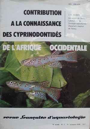 Image du vendeur pour Contribution  la connaissance des cyprinodontids de l'Afrique Occidentale. mis en vente par Librairie les mains dans les poches