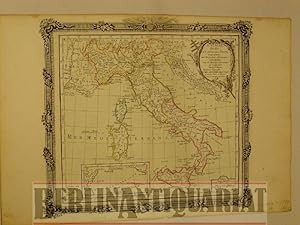 Immagine del venditore per Italien. L'Italie. Divise en tous ses Etats et assujettie aux Observations Astronomiques, combines avec les Itinraires. Altkolorierter Kupferstich mit Grenzkolorit. venduto da BerlinAntiquariat, Karl-Heinz Than