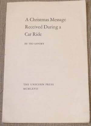 Seller image for A Christmas Message Received During a Car Ride for sale by My Book Heaven