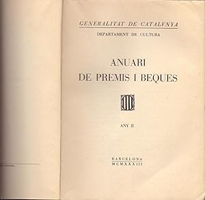 Seller image for ANUARI DE PREMIS I BEQUES ANY II 1933 for sale by Libreria 7 Soles