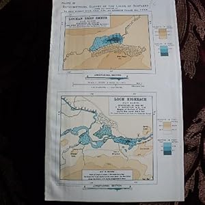 MAPS OF THE LOCHAN SRON SMEUR & LOCH EIGHEACH (TAY BASIN) from the BATHYMETRICAL SURVEY OF THE FR...