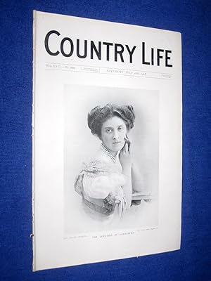 Immagine del venditore per Country Life. No 602. 18th July 1908. The Countess of Carnarvon., Rainham Hall Norfolk, the Seat of Marquess of Townshend. Pasteurisation of Milk, Spotted Flycatchers, Internal Structure of Molluscal Shells. On the Green (golf), venduto da Tony Hutchinson