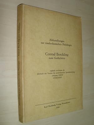 Bild des Verkufers fr Abhandlungen zur niederdeutschen Philologie. Conrad Borchling zum Gedchtnis. zum Verkauf von Antiquariat Hamecher