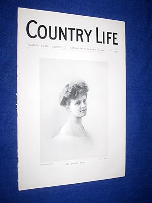 Immagine del venditore per Country Life. No 618. 7th November 1908, Mrs Quintin Dick., Easton Neston Northamptonshire (Pt 1), the Seat of Sir Thomas Fermor-Hesketh, Profitable Poultry Fattening, The Back-end Trout, On the Green (golf), venduto da Tony Hutchinson