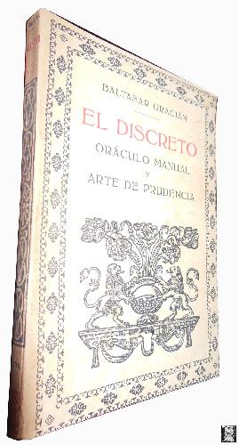 Imagen del vendedor de EL DISCRETO Orculo manual y arte de prudencia a la venta por Librera Maestro Gozalbo