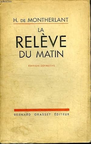 Bild des Verkufers fr LA RELEVE DU MATIN. zum Verkauf von Le-Livre