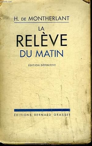 Bild des Verkufers fr LA RELEVE DU MATIN. zum Verkauf von Le-Livre