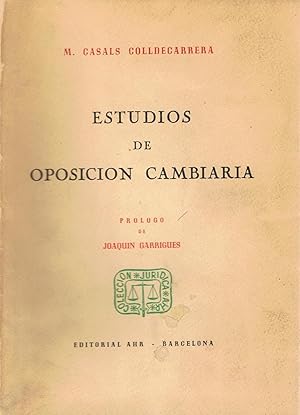 Image du vendeur pour ESTUDIOS DE OPOSICIN CAMBIARIA. 3 Tomos mis en vente par Librera Torren de Rueda