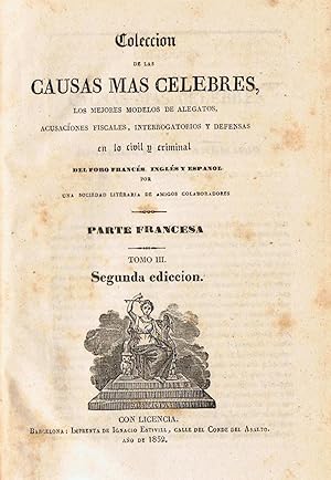 Imagen del vendedor de COLECCIN DE LAS CAUSAS MS CLEBRES. PARTE FRANCESA. TOMOS III-IV. a la venta por Librera Torren de Rueda