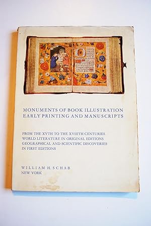 Monuments of Book Illustration Early Printing and Manuscripts. Catalogue.