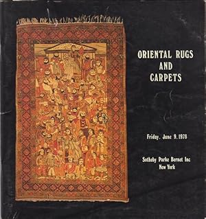 Bild des Verkufers fr Oriental Rugs and Carpets: Friday, June 9, 1978 zum Verkauf von Kaaterskill Books, ABAA/ILAB