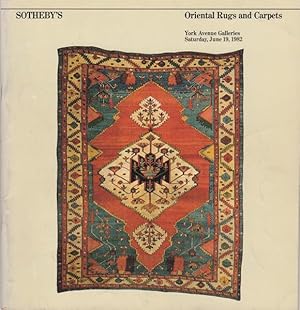 Bild des Verkufers fr Oriental Rugs and Carpets: Saturday, June 19, 1982 zum Verkauf von Kaaterskill Books, ABAA/ILAB