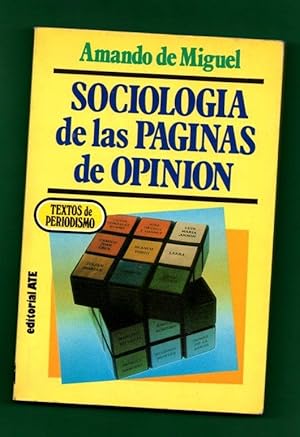Imagen del vendedor de SOCIOLOGIA DE LAS PAGINAS DE OPINION. a la venta por Librera DANTE