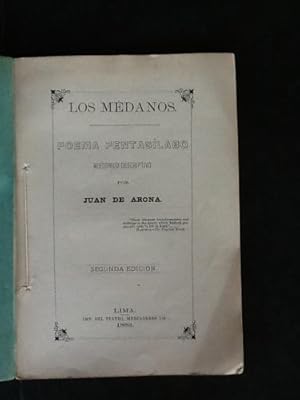 Imagen del vendedor de Los mdanos. Poema Pentaslabo Alegrico-Descriptivo a la venta por Libros del cuervo