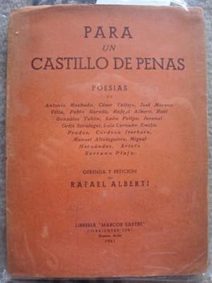 Bild des Verkufers fr Para un Castillo de Penas. Poesas. zum Verkauf von Libros del cuervo