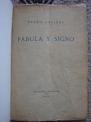 Imagen del vendedor de Fbula y signo a la venta por Libros del cuervo