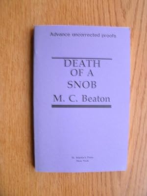 Seller image for Death of a Snob for sale by Scene of the Crime, ABAC, IOBA