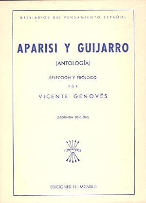 Image du vendeur pour APARISI Y GUIJARRO ( ANTOLOGIA ) mis en vente par Libreria 7 Soles