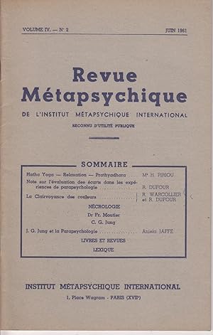 Revue Métapsychique volume IV no 2.