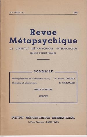 Revue Métapsychique. Volume III no 2