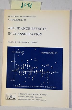 Abundance Effects in Classification : Proceedings of the International Astronomical Union Symposi...